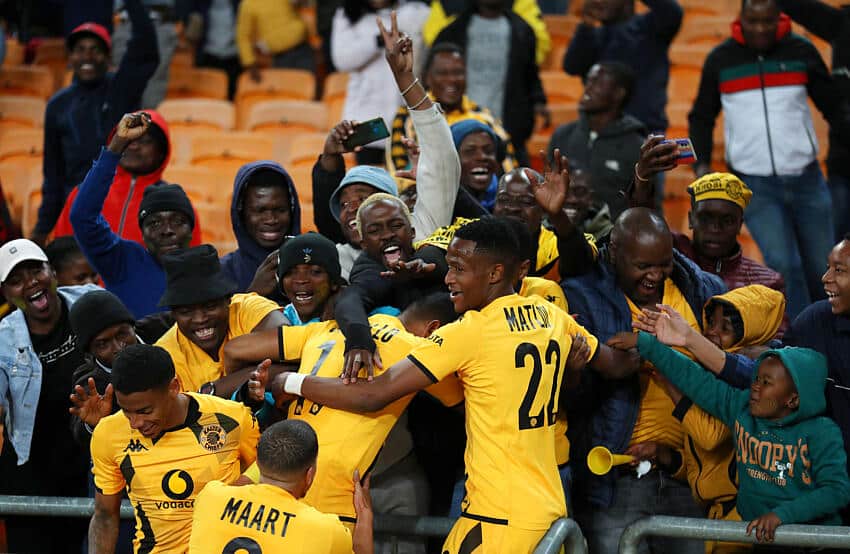 Kaizer Chiefs vs AmaZulu lineups, 3 predictions - Carling Knockout Cup 2 Kaizer Chiefs players celebrate scoring AmaZulu in the DStv Premiership