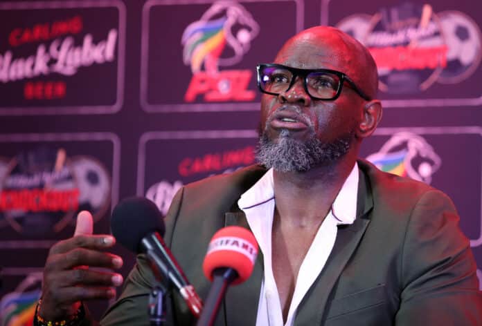 Steve Komphela on Mamelodi Sundowns tight roster Former Mamelodi Sundowns coach, Steve Komphela in a press conference