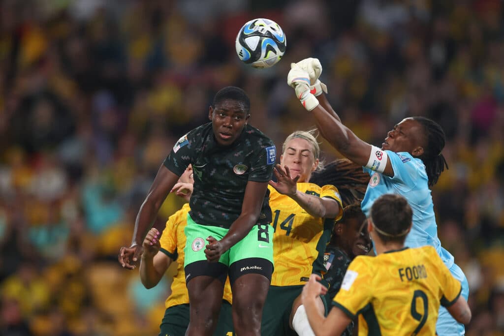 Five things we learnt from Super Falcons' win over Australia 2 Super Falcons player, Asisat Oshoala in action for Nigeria
