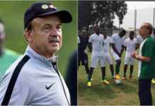 Rohr in Final Meeting With Super Eagles Players After Team Walk Rohr in Final Meeting With Super Eagles Players After Team Walk